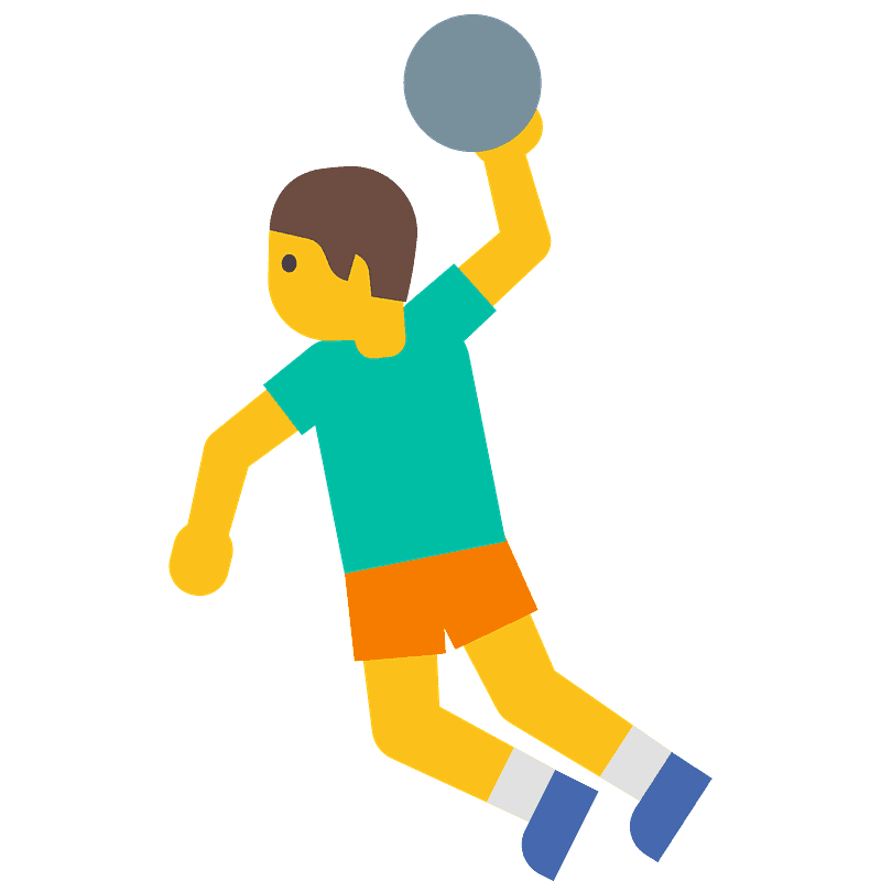Man playing handball emoji clipart. Free download transparent .PNG