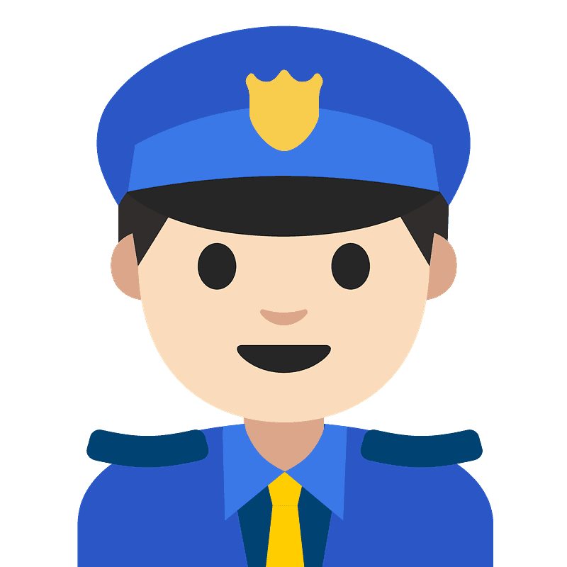 Dunkle Hautfarbe Polizistin clipart. Kostenloser Download. | Creazilla
