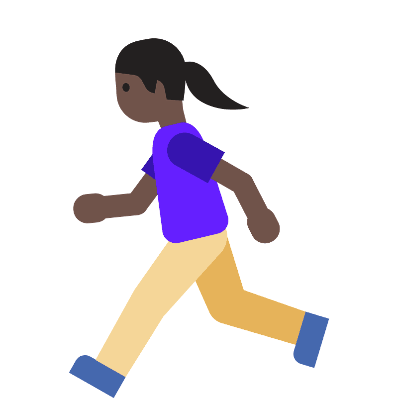 Woman running emoji clipart. Free download transparent .PNG Creazilla