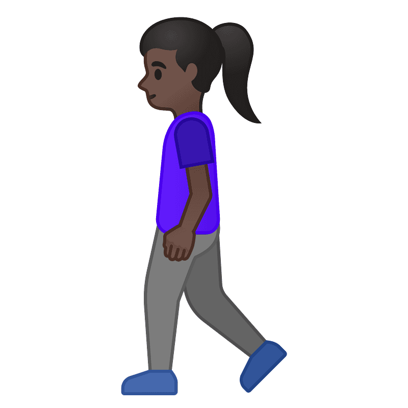 Woman walking emoji clipart. Free download transparent .PNG Creazilla