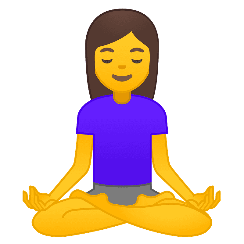 Woman in lotus position emoji clipart