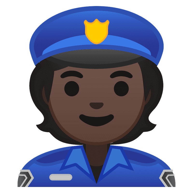 Dunkle Hautfarbe Polizist(in) clipart