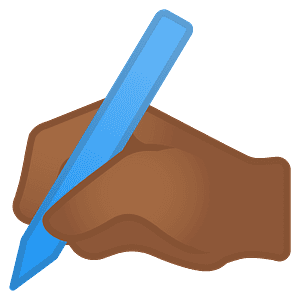 Writing hand emoji clipart. Free download transparent .PNG | Creazilla