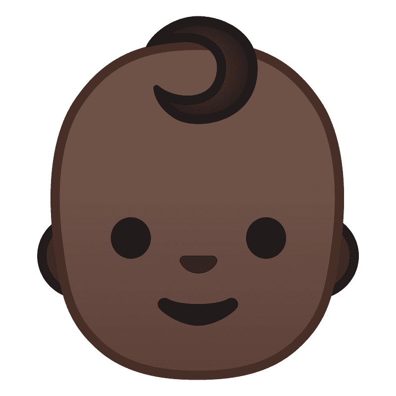 Mørk teint baby emoji clipart. Gratis download. Creazilla