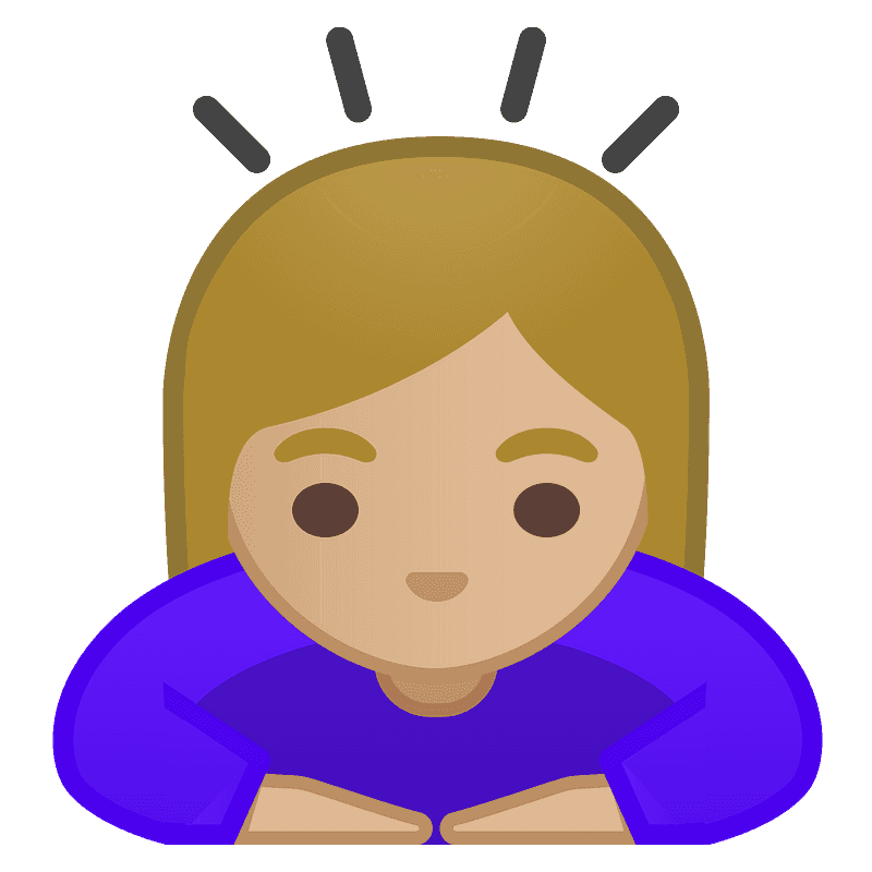 Woman bowing emoji clipart. Free download transparent .PNG Creazilla