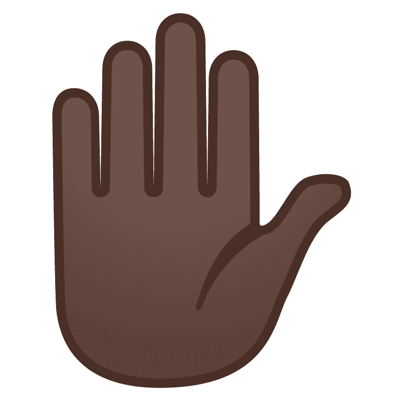 Raised hand emoji clipart. Free download transparent .PNG Creazilla