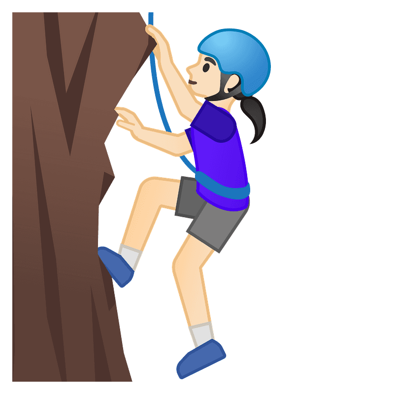 Woman climbing emoji clipart. Free download transparent .PNG Creazilla