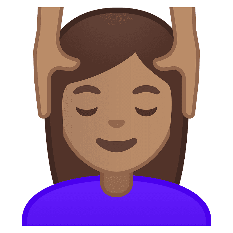 Woman getting massage emoji clipart. Free download transparent .PNG