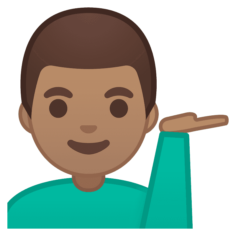 Man tipping hand emoji clipart. Free download transparent .PNG Creazilla