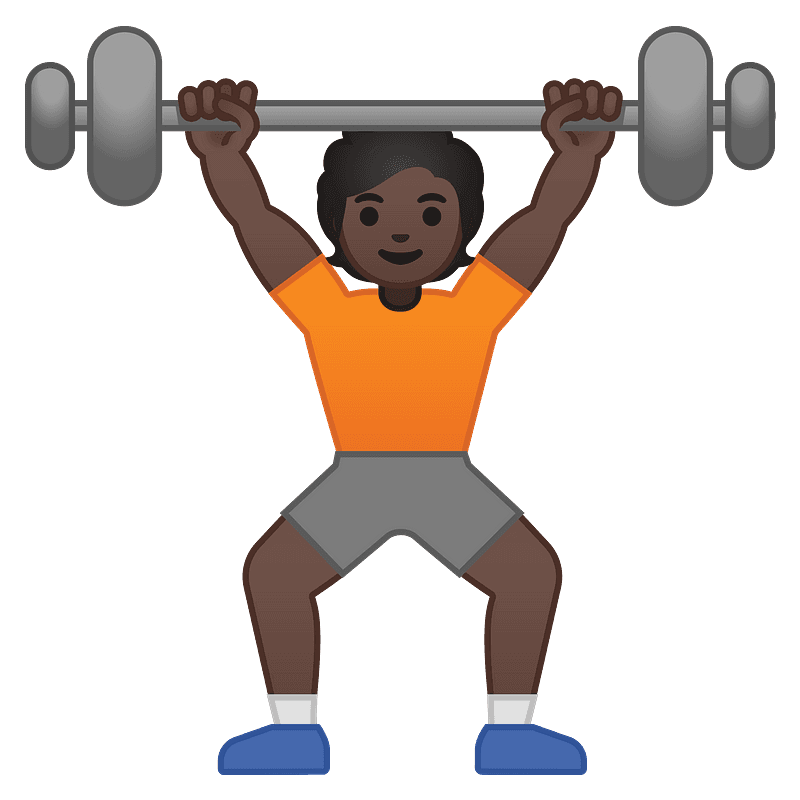 Person lifting weights emoji clipart. Free download transparent .PNG Creazilla