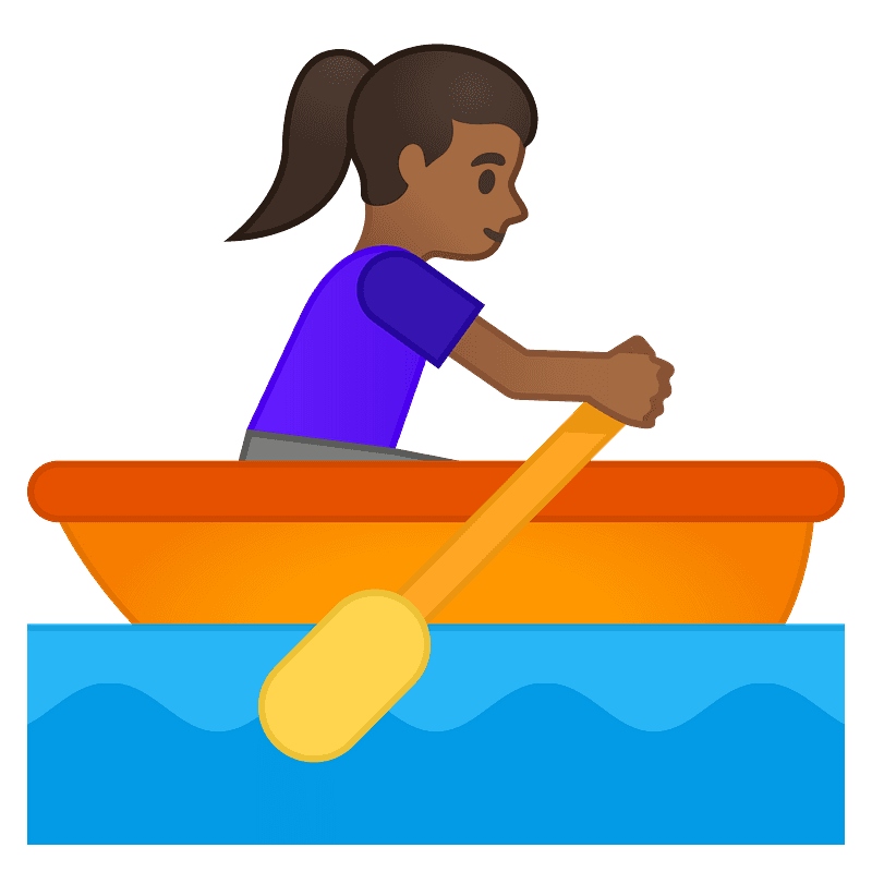 Woman rowing boat emoji clipart. Free download transparent .PNG Creazilla
