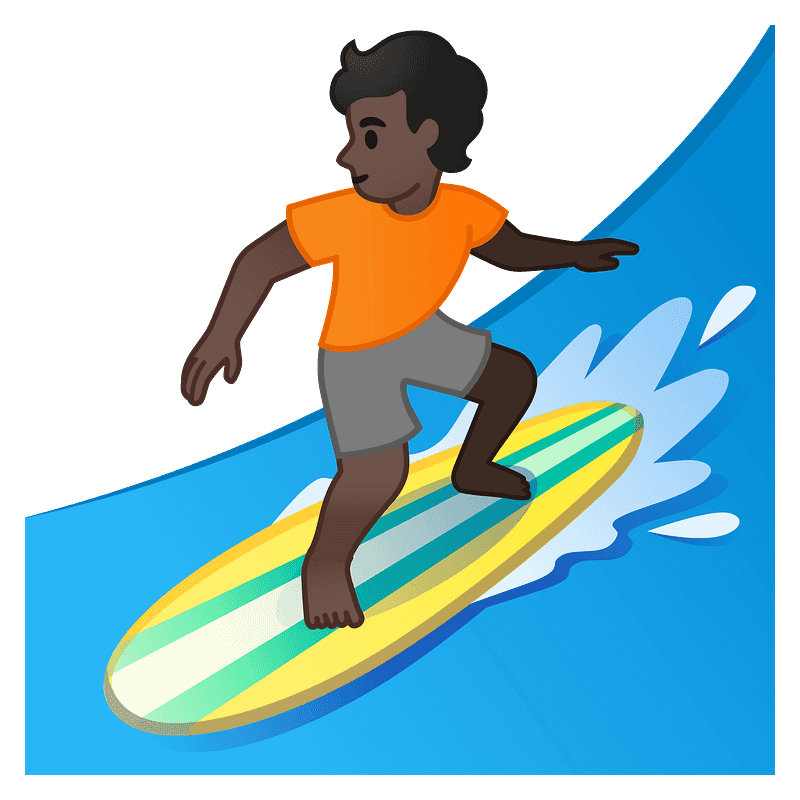 Person surfing emoji clipart. Free download transparent .PNG Creazilla