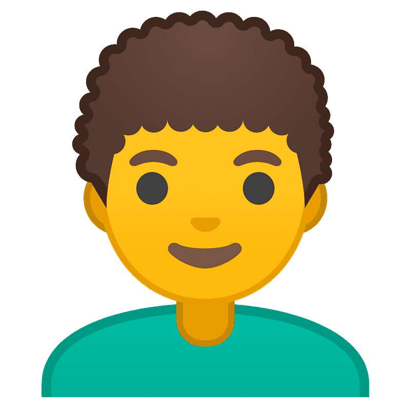 Lockiges Haar Mann clipart. Kostenloser Download. Creazilla