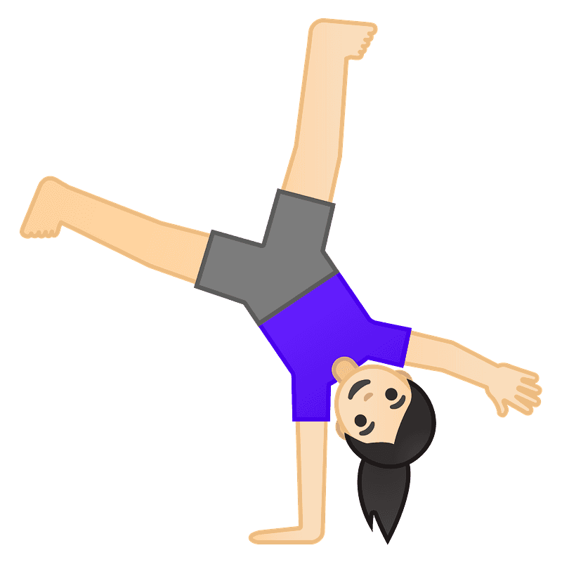 濃い肌色 側転する女のクリップアート 無料ダウンロード Creazilla