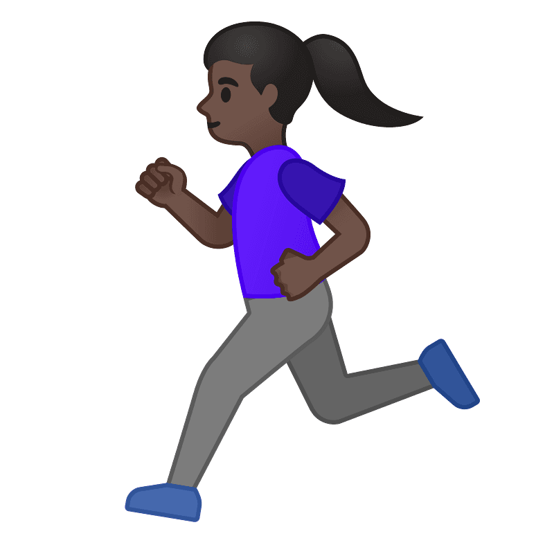 Woman running emoji clipart. Free download transparent .PNG Creazilla