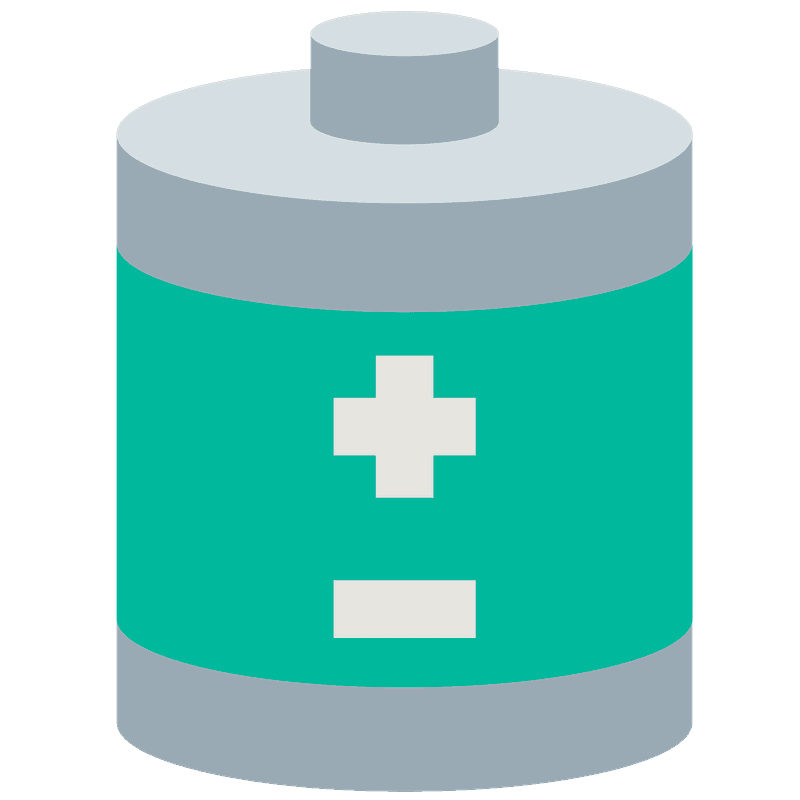 Battery emoji clipart. Free download transparent .PNG Creazilla