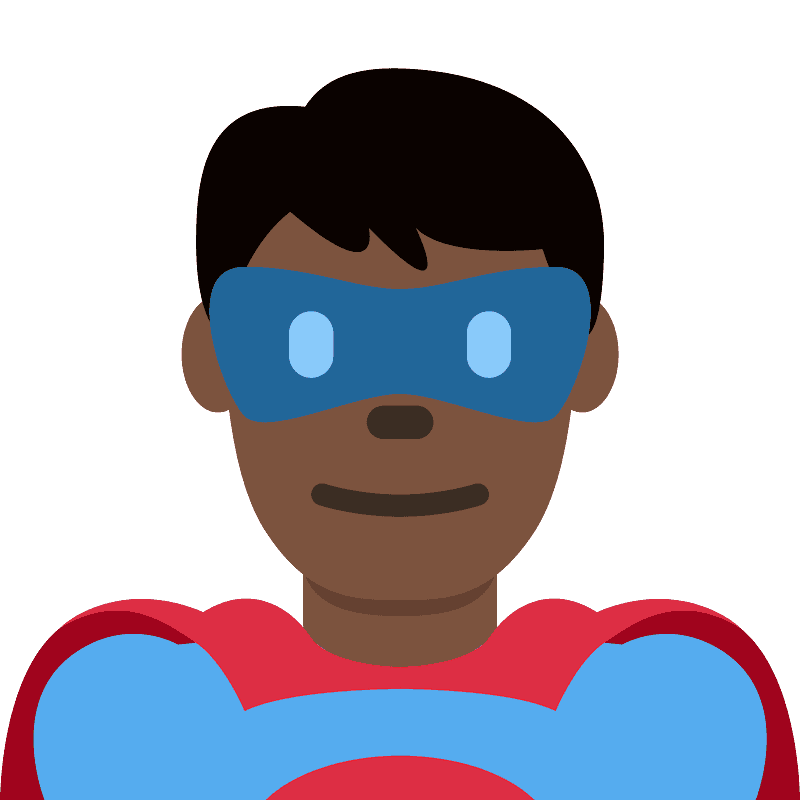 Man superhero emoji clipart