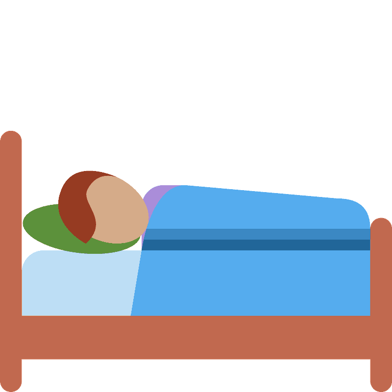 Person in bed emoji clipart. Free download transparent .PNG Creazilla