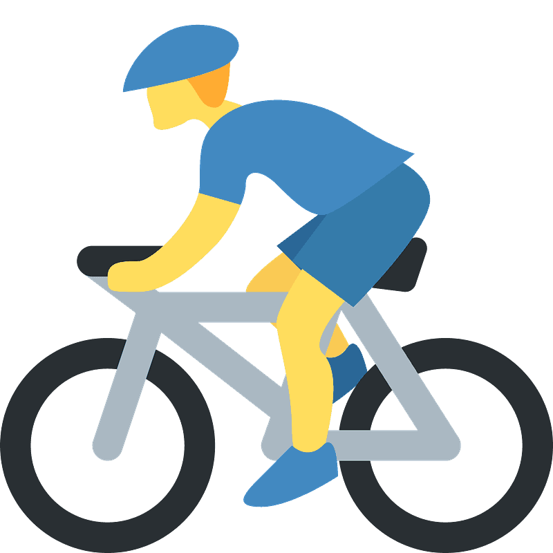 Man biking emoji clipart. Free download transparent .PNG Creazilla