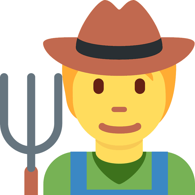 Farmer emoji clipart. Free download transparent .PNG Creazilla
