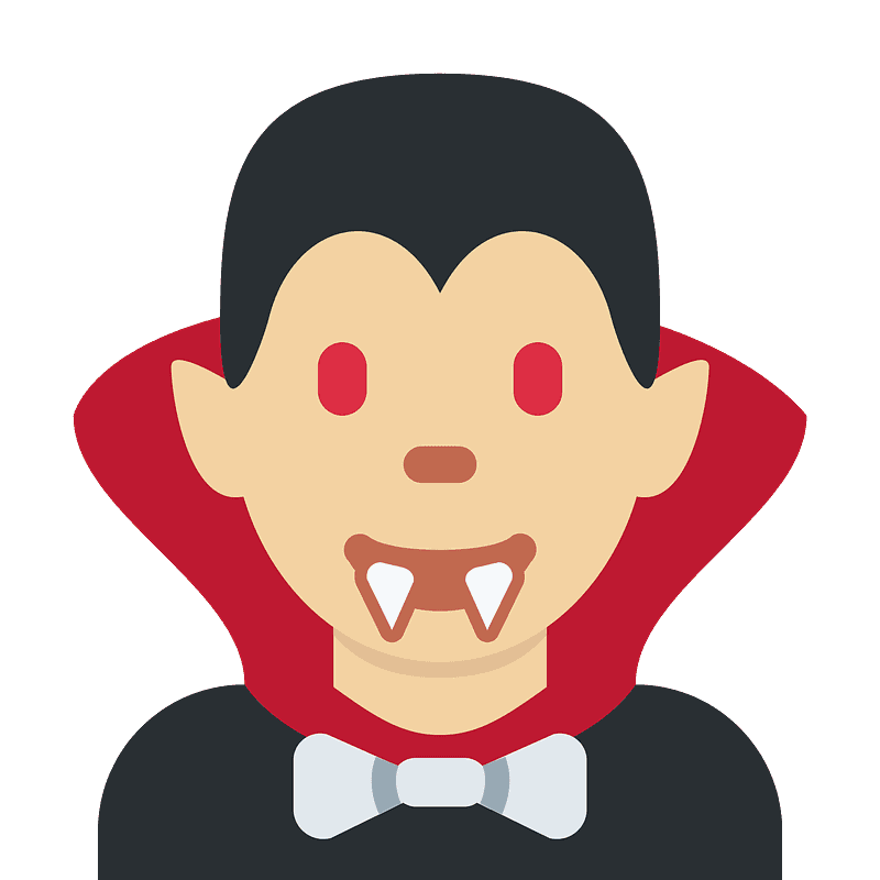 Man vampire emoji clipart. Free download transparent .PNG Creazilla