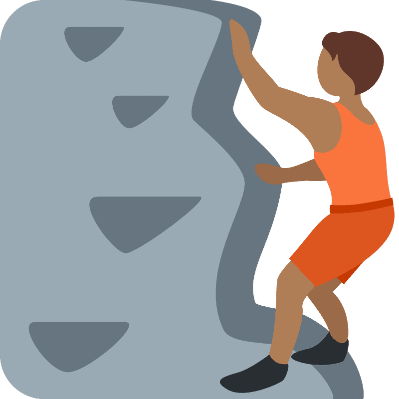 Person climbing emoji clipart. Free download transparent .PNG Creazilla