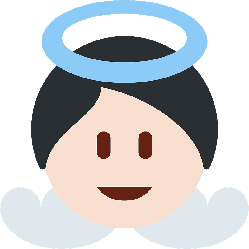 Baby angel emoji clipart. Free download transparent .PNG Creazilla
