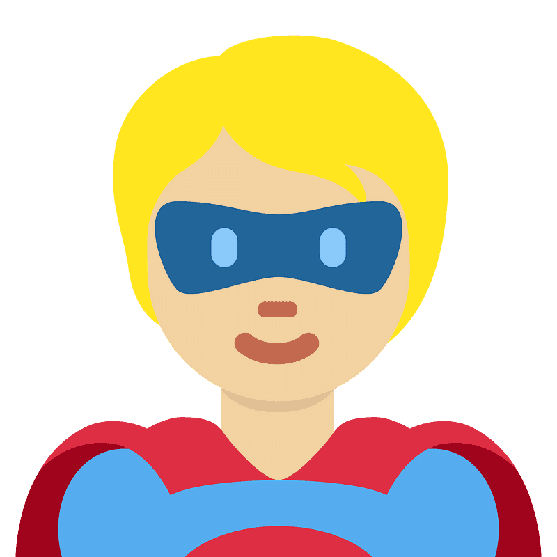 Superhero emoji clipart. Free download transparent .PNG Creazilla