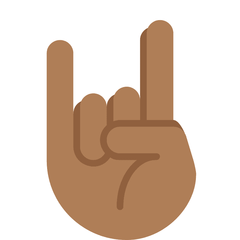 Sign of the horns emoji clipart. Free download transparent .PNG Creazilla