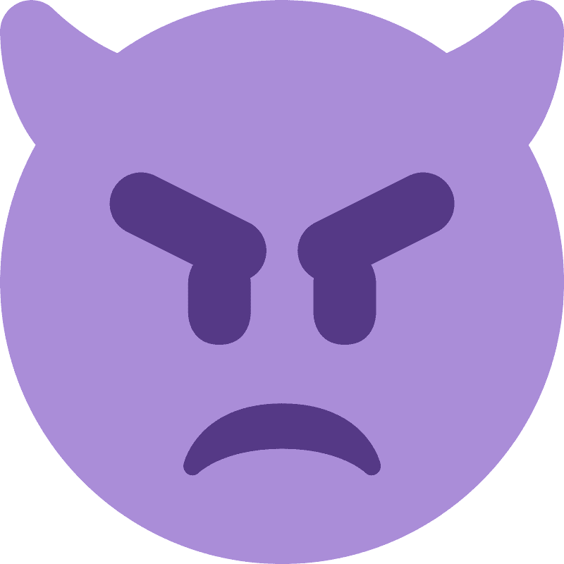 Angry face with horns emoji clipart. Free download transparent .PNG