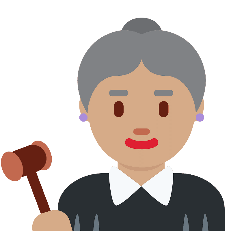 Woman judge emoji clipart. Free download transparent .PNG Creazilla