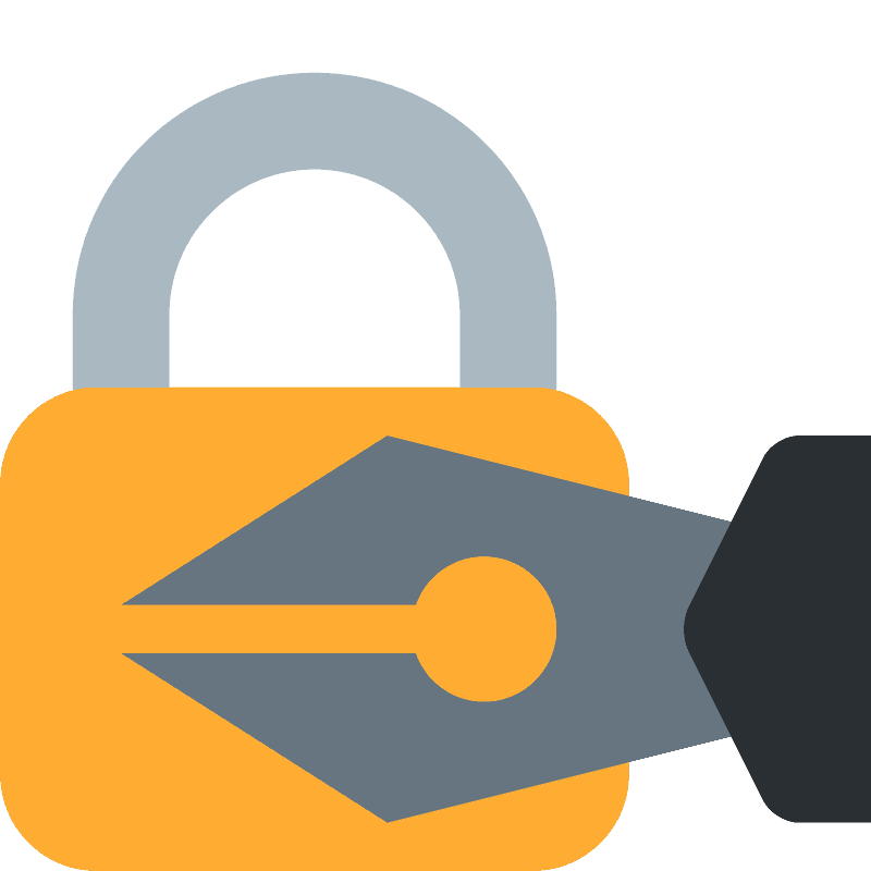 Locked with pen emoji clipart. Free download transparent .PNG Creazilla