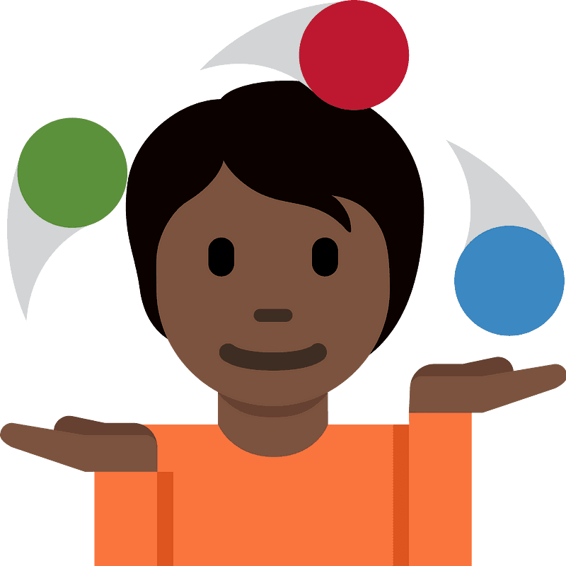 Person juggling emoji clipart