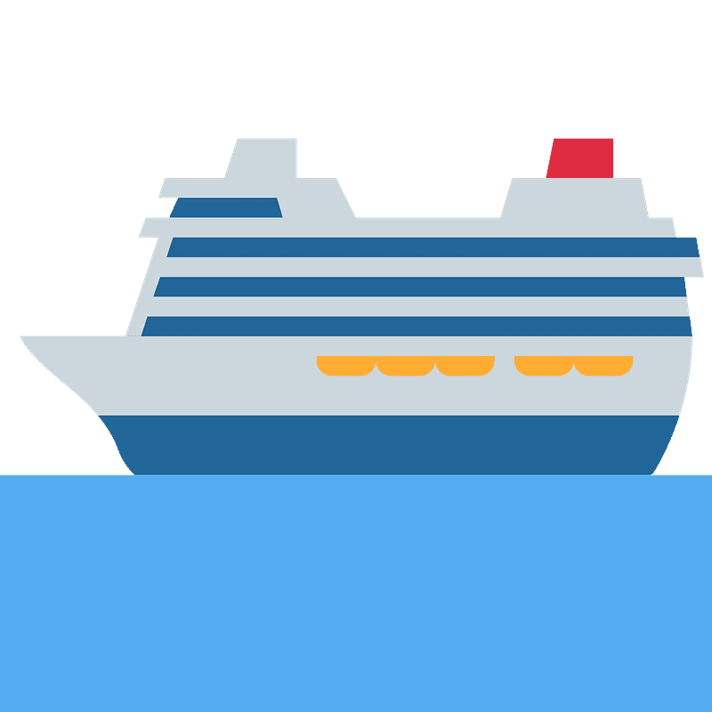 Passenger ship emoji clipart. Free download transparent .PNG Creazilla
