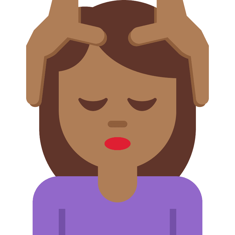 Woman getting massage emoji clipart. Free download transparent .PNG