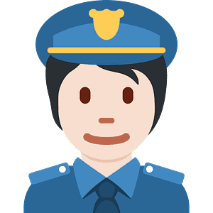 Pele clara policial clipart