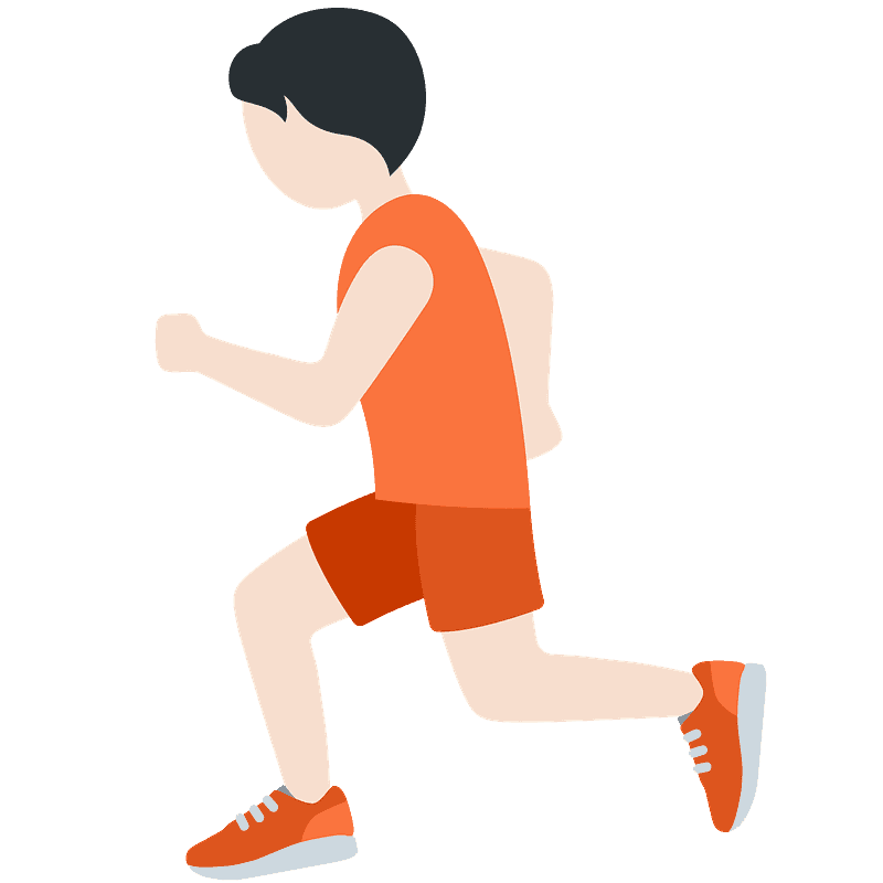 Person running emoji clipart. Free download transparent .PNG Creazilla