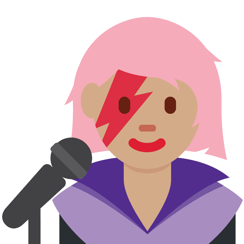 Woman singer emoji clipart. Free download transparent .PNG Creazilla
