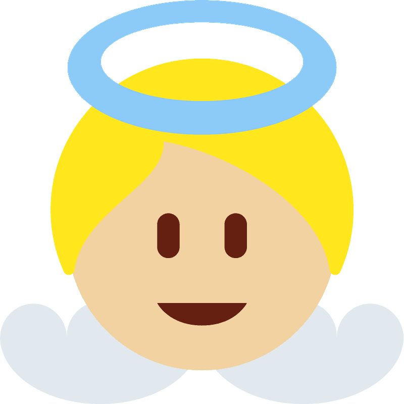 Baby angel emoji clipart. Free download transparent .PNG Creazilla