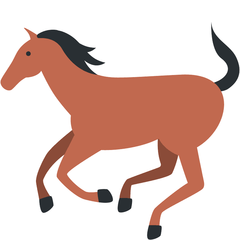 Horse emoji clipart. Free download transparent .PNG Creazilla