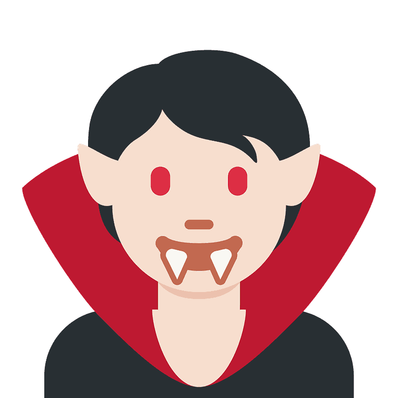 Vampire emoji clipart. Free download transparent .PNG Creazilla