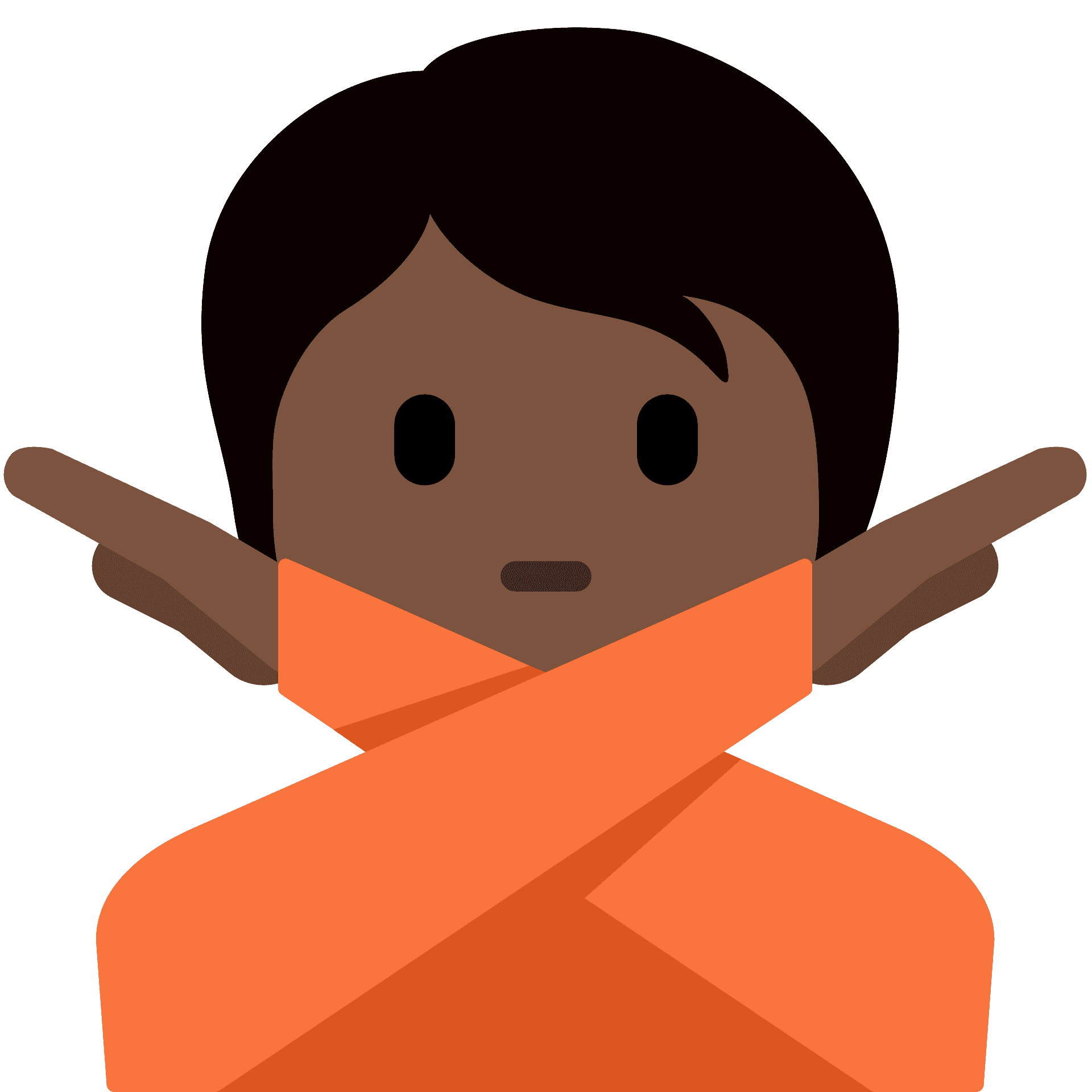 濃い肌色 ダメのポーズをする人のクリップアート 無料ダウンロード Creazilla