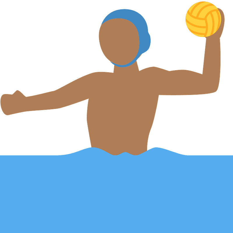Man playing water polo emoji clipart. Free download transparent .PNG