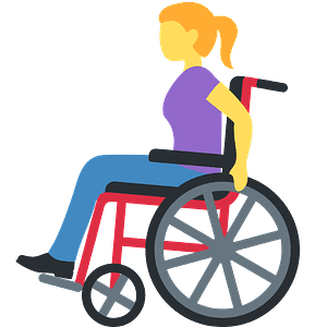 Mujer en silla de ruedas manual clipart