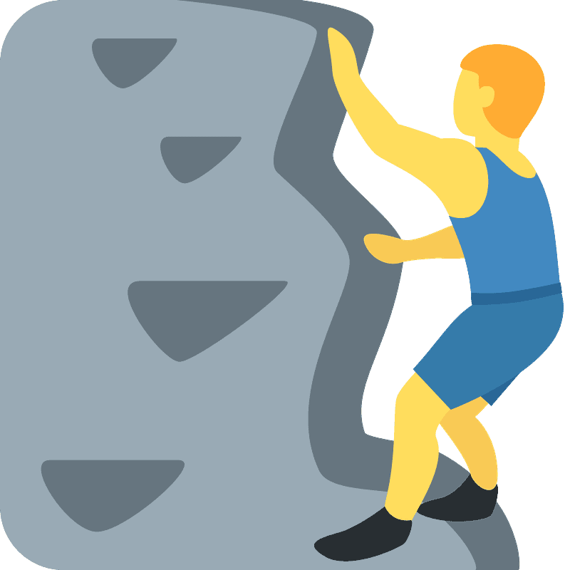 Man climbing emoji clipart. Free download transparent .PNG Creazilla