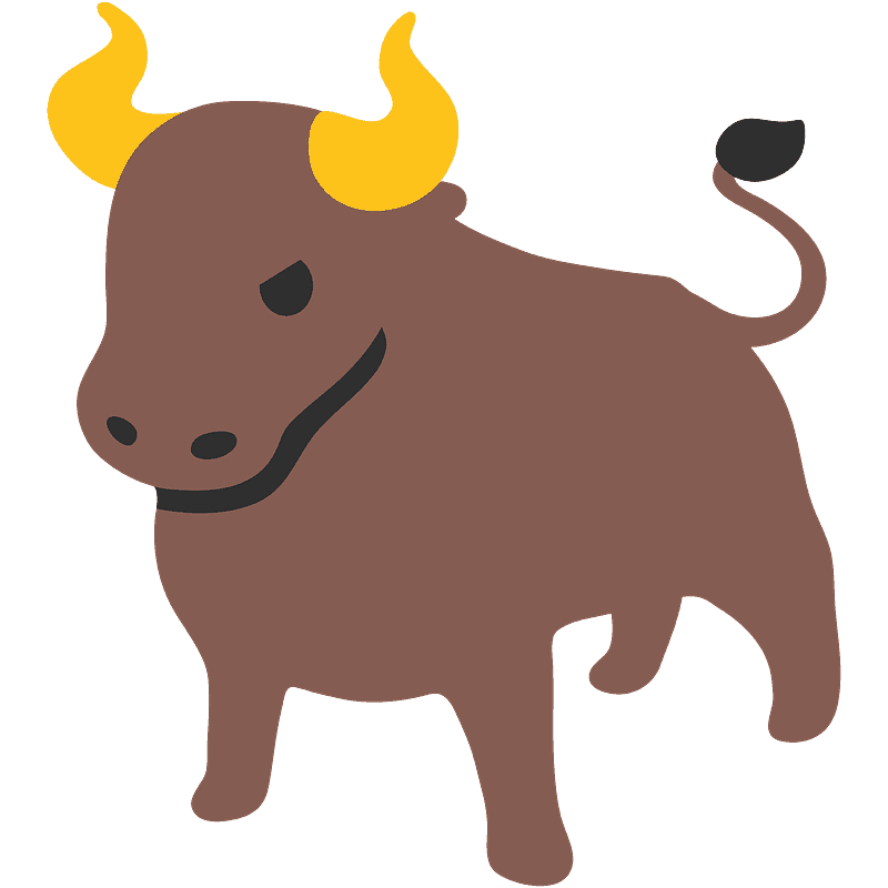 Ox emoji clipart. Free download transparent .PNG Creazilla