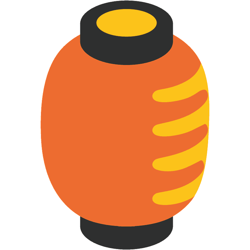 Red paper lantern emoji clipart. Free download transparent .PNG | Creazilla