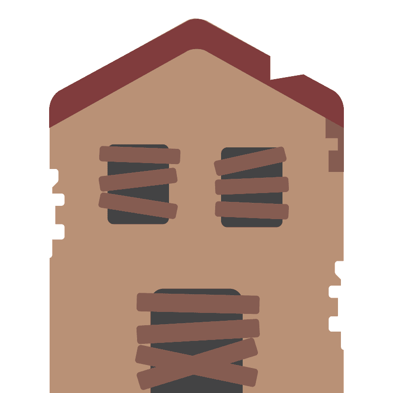 Derelict house emoji clipart. Free download transparent .PNG Creazilla