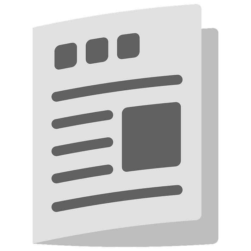 Newspaper emoji clipart. Free download transparent .PNG Creazilla