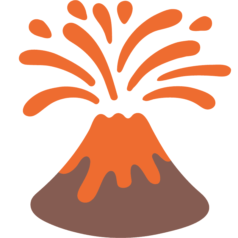 Volcano emoji clipart. Free download transparent .PNG Creazilla